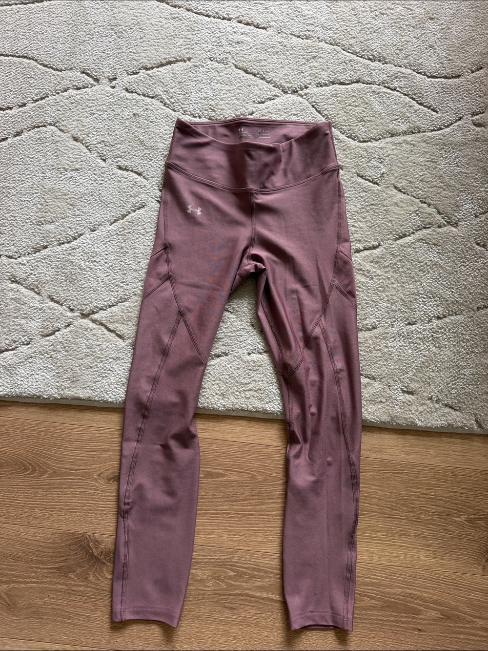 Under Armour Girls' Mauve-Pink Performance Leggings